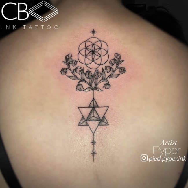 Women's Upper Back Tattoo