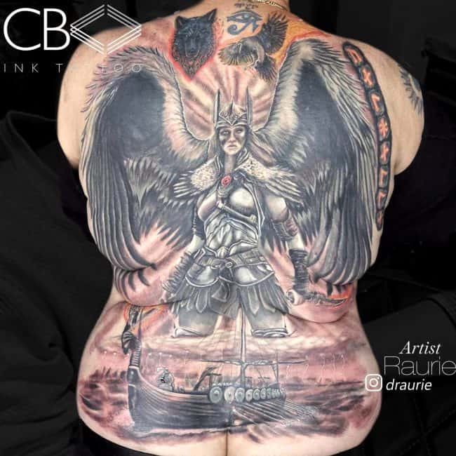 Angel Back Tattoo Women