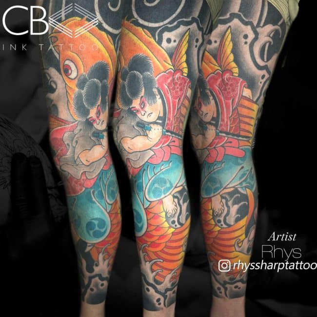 Japanese Leg Tattoo