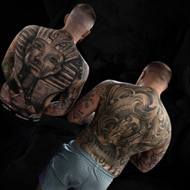 Jake Jones Tattoo Artist Realism Egyptian Chicano Back Tattoos