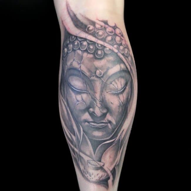 Christian Tattoo Artist Black And Grey Realism Religious Woman Forearm Tattoo