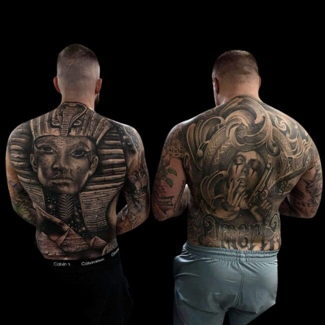 Jake Jones Tattoo Artist Realism Egyptian Chicano Back Tattoos