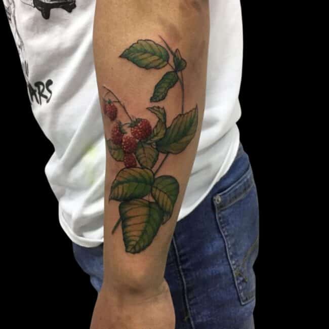 Piolo Erwin Tattoo Artist Colour Realism Wild Berries Forearm Tattoo