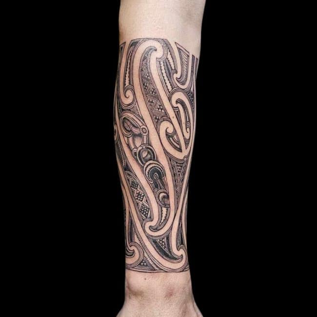 Raurie Tattoo Artist Tribal Wrap Around Forearm Tattoo