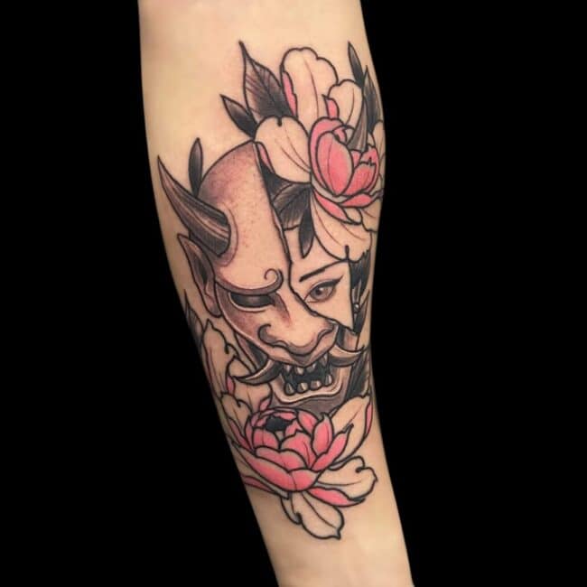 Rhys Tattoo Artist Japanese Hannya Mask Tattoo