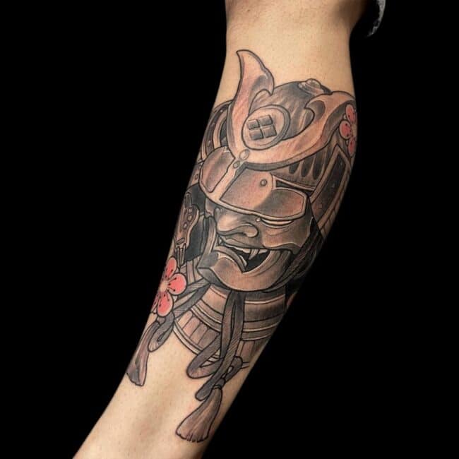 Rhys Tattoo Artist Japanese Samurai God Forearm Tattoo