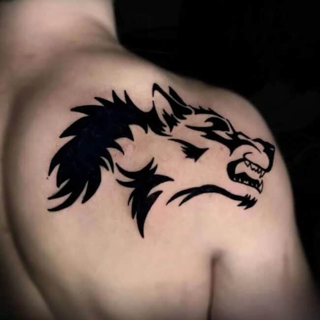 Black Wolf Tattoo