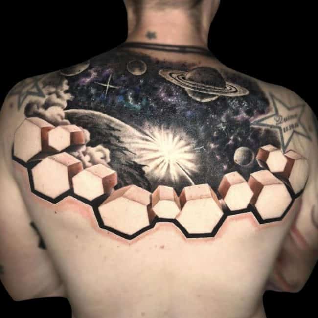CB Ink Tattoo Post Cover Up Back Tattoo