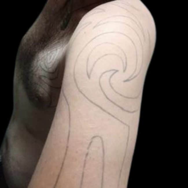 CB Ink Tattoo Pre Cover Up Shoulder Tattoo Photo