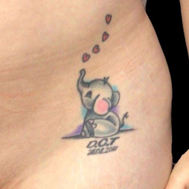 CB Ink Tattoo Pre Cover Up Side Tattoo