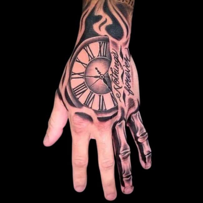 Clock Hand Tattoo