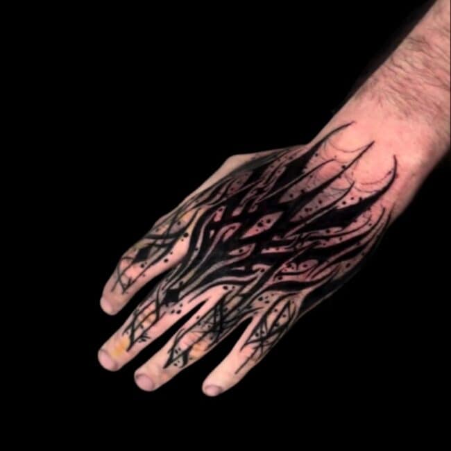Corey Tattoo Artist Blackwork Hand Tattoo