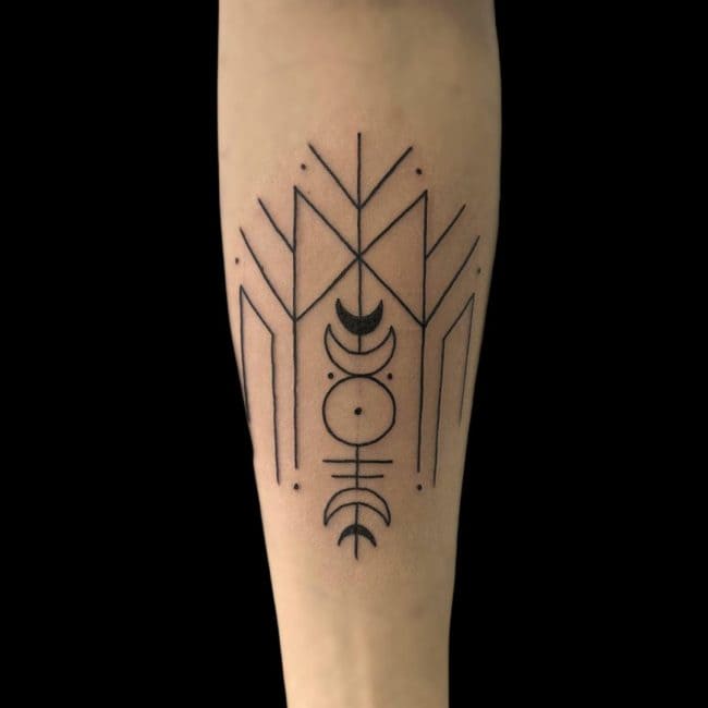 Corey Tattoo Artist Geometric Symbolism Forearm Tattoo