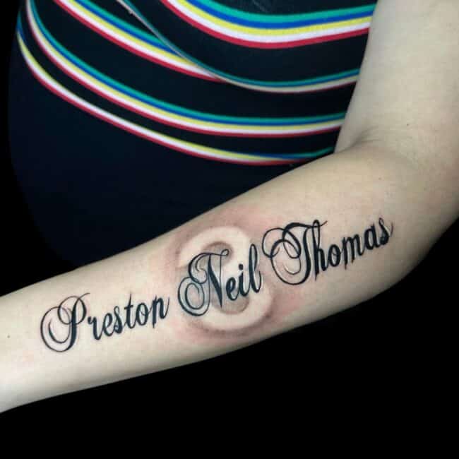 Corey Tattoo Artist Script Lettering Tattoo