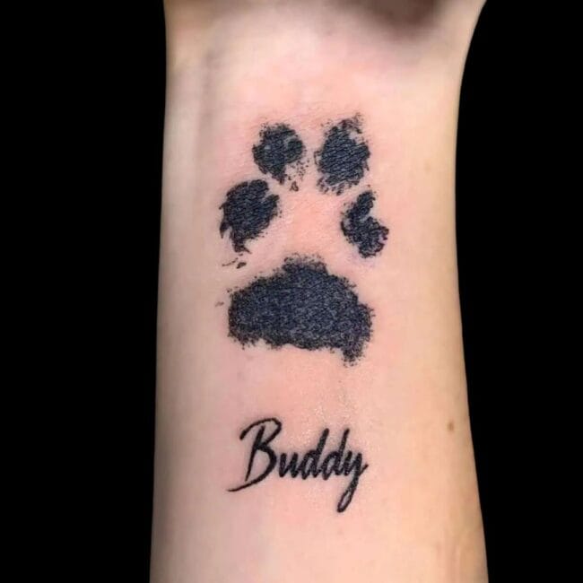 Dog Buddy Paw Tattoo