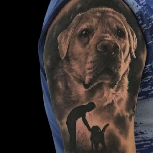 Dog Shoulder Tattoo