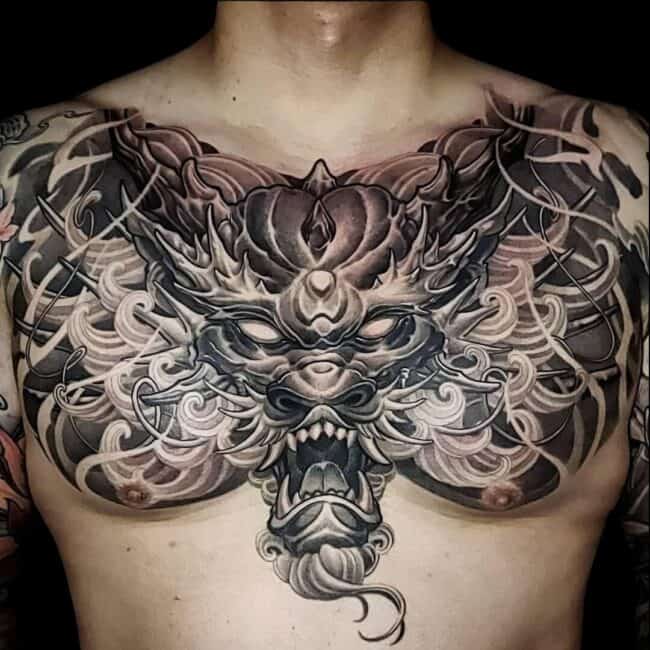 Dragon Chest Tattoo