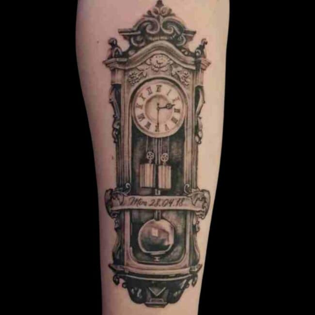 Grandfather Clock Tattoo