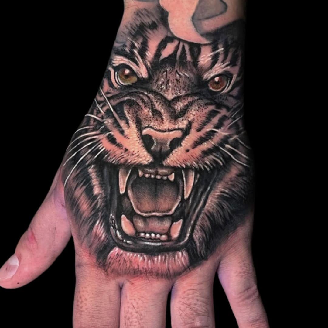 Tiger Hand Configuration Hand Tattoos: A Complete Guide - CB Ink Tattoo