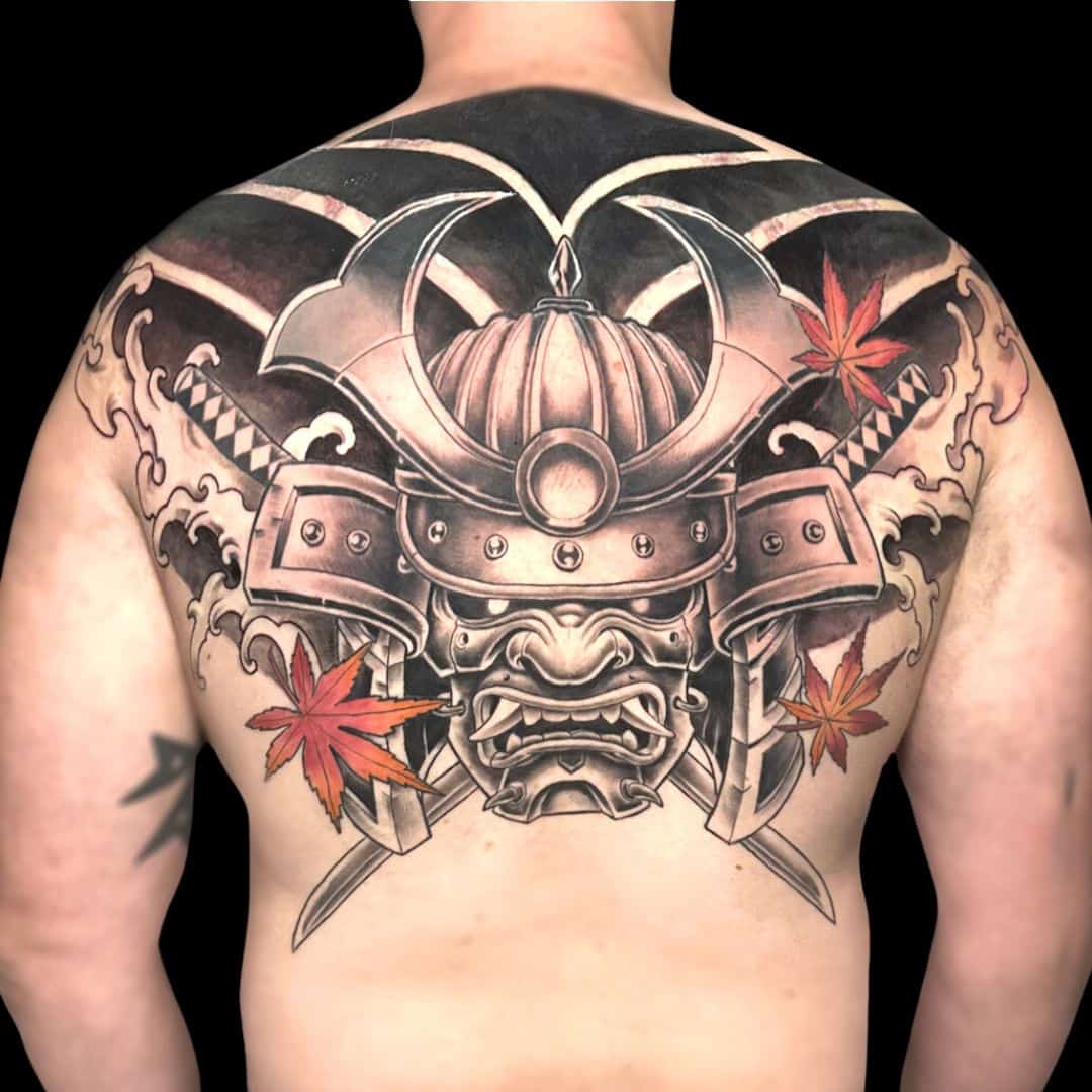 Italo Tattoo Artist Japanese Hannya Mask Back Tattoo