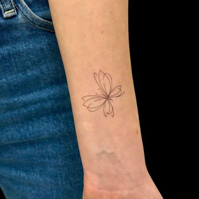 Meaning Small Butterfly Tattoo Forearm Feminine Tattoo
