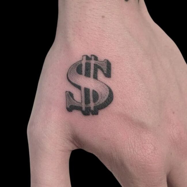 Money Sign Tattoo