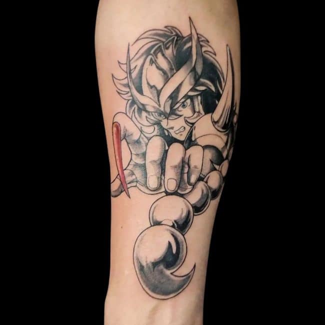 Piolo Tattoo Artist Anime Cartoon Character Blade Forearm Tattoo