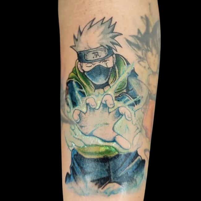 Piolo Tattoo Artist Anime Cartoon Naruto Colour Forearm Tattoo