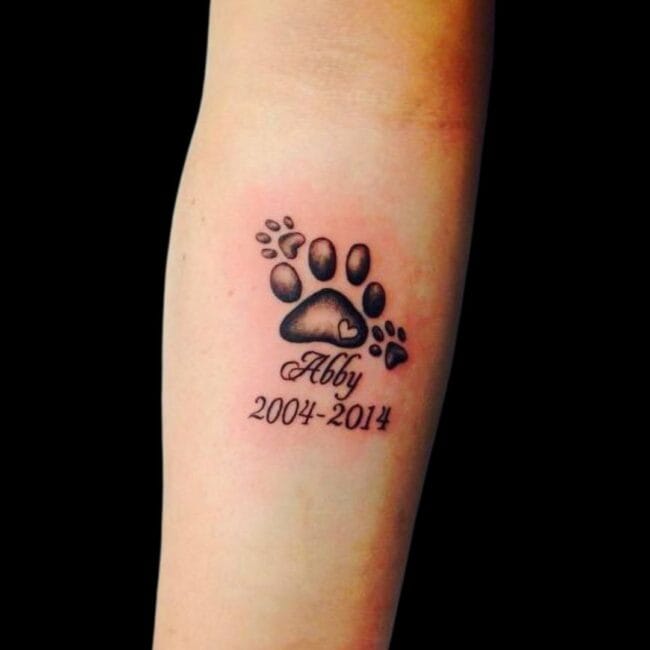Remembrance Dog Memorial Tattoo