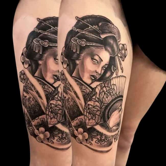 Rhys Sharp Tattoo Artist Japanese Geisha Woman Tattoo