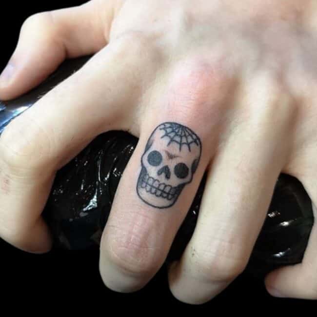 Skull Finger Tattoo