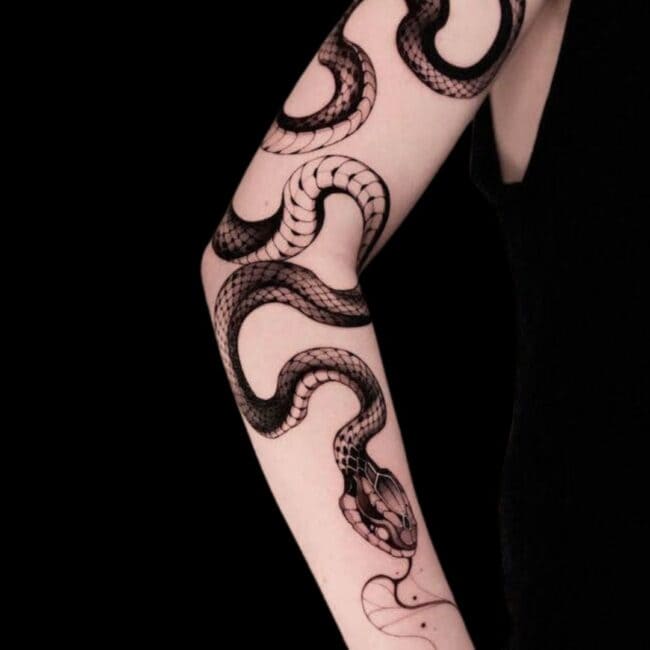 Snake Sleeve Tattoo