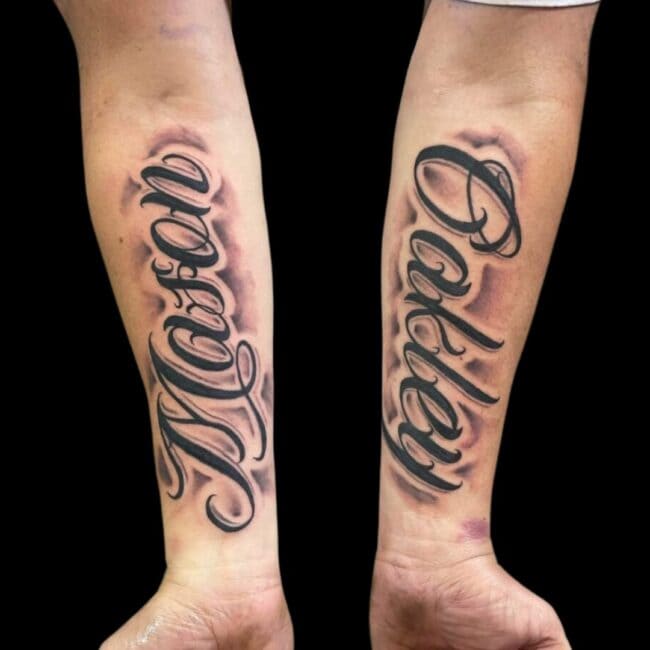 Truth Tattoo Artist Script Lettering Forearm Tattoo