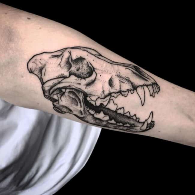 Wolf Skull Tattoo