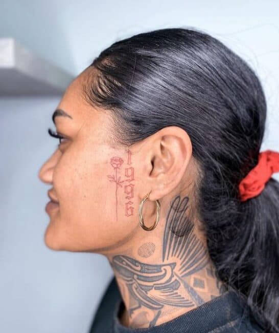 Fine Line Face Tattoo Placement