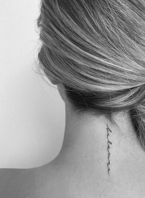 Fine Line Neck Tattoo Placement
