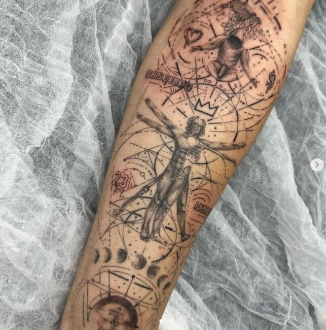 Fine Line Sleeve Tattoo Placement