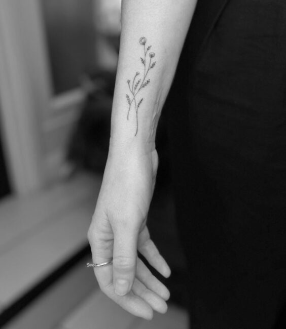 Fine Line Wrist Tattoo Placement