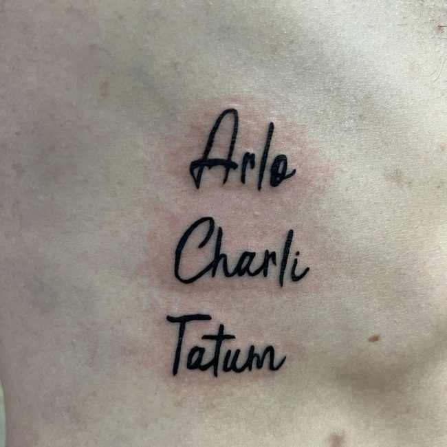 Jesse Tattoo Artist Script Lettering Hip Tattoo