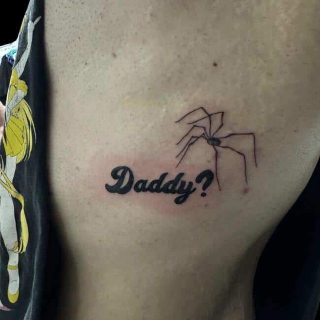 Isabella Tattoo Artist Script Lettering Side Tattoo