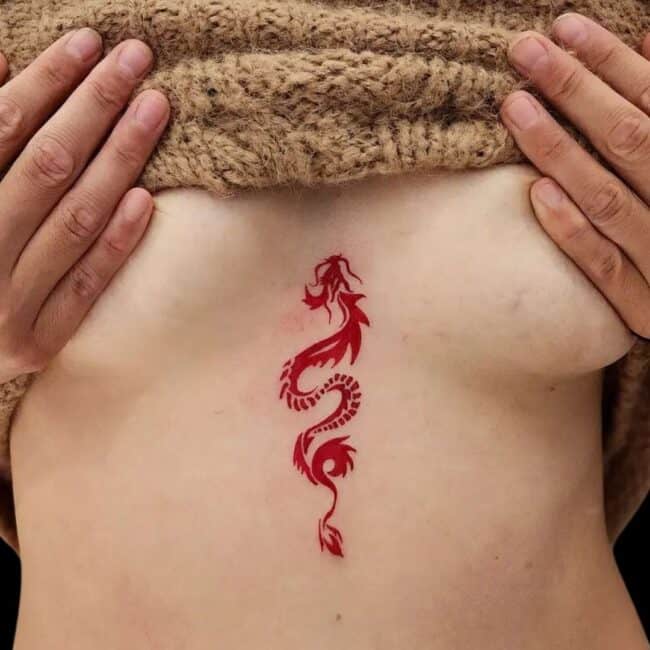 Pukaz Tattoo Artist Colour Chinese Dragon Chest Stomach Tattoo