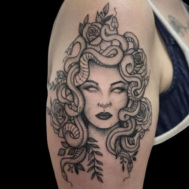 Beautifully Elegant Medusa Tattoo