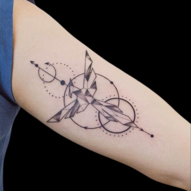 Geometric Phoenix Tattoo