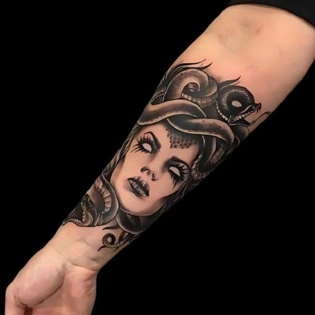 Medusa Forearm Tattoo