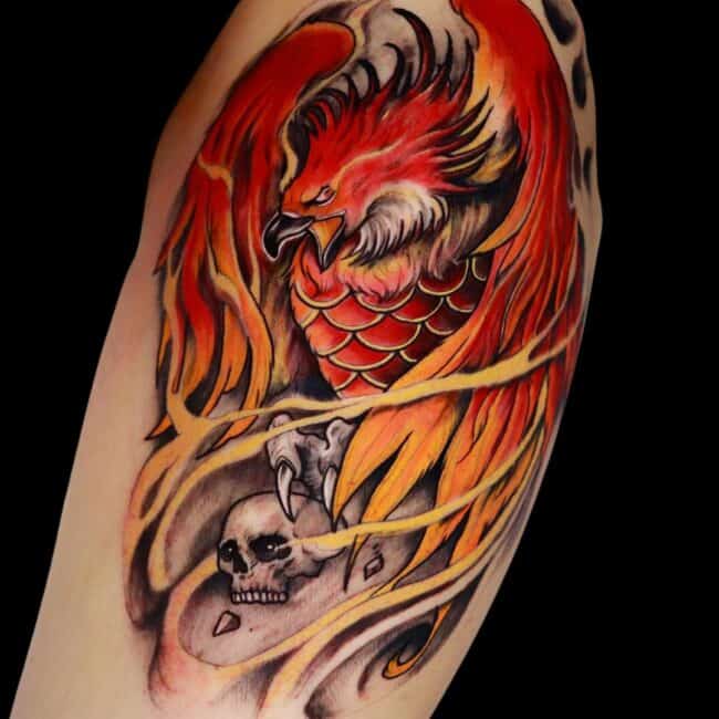 Neo Traditional Phoenix Tattoo