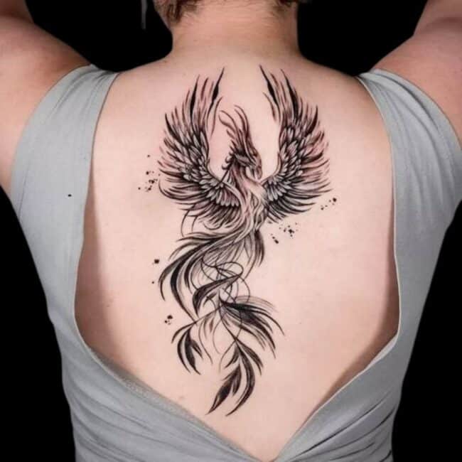 Phoenix Back Tattoo