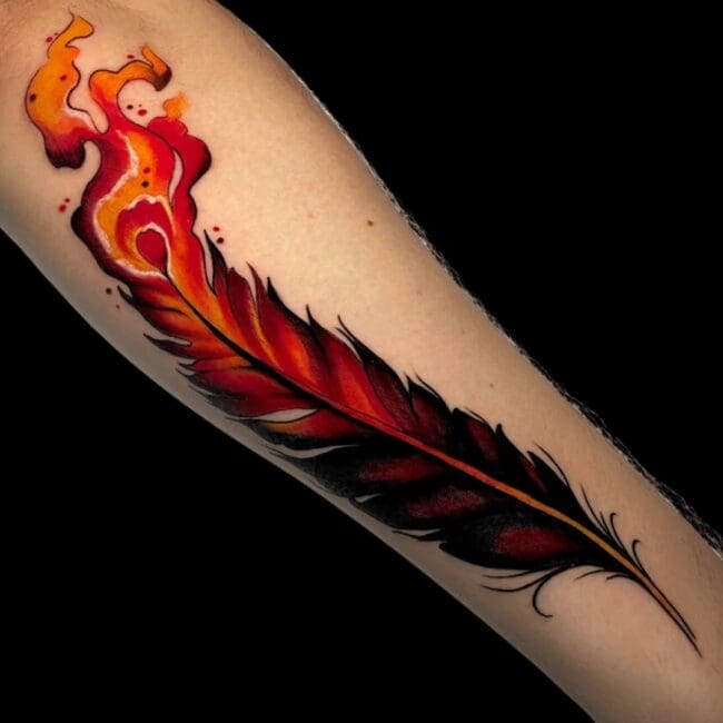 Phoenix Feather Tattoo