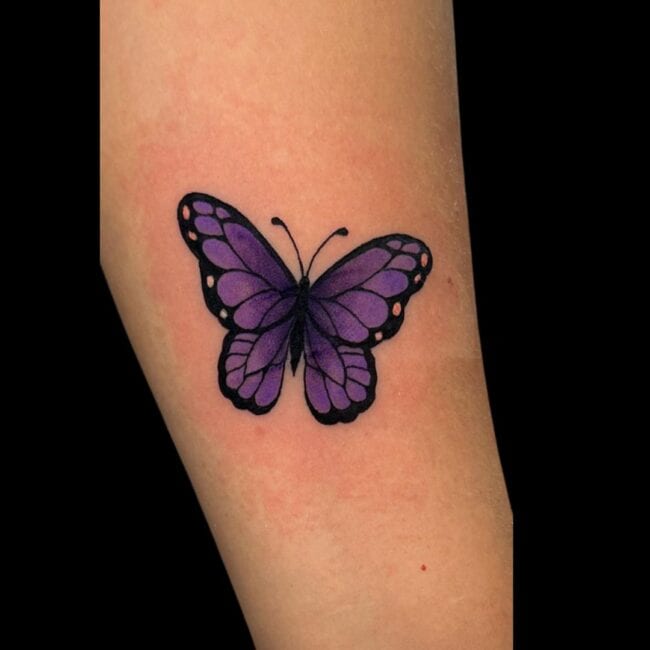 Purple Butterfly Tattoo