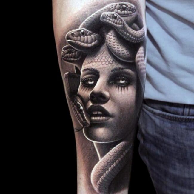 Realistic Medusa Tattoo
