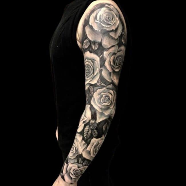 Rose Sleeve Tattoo